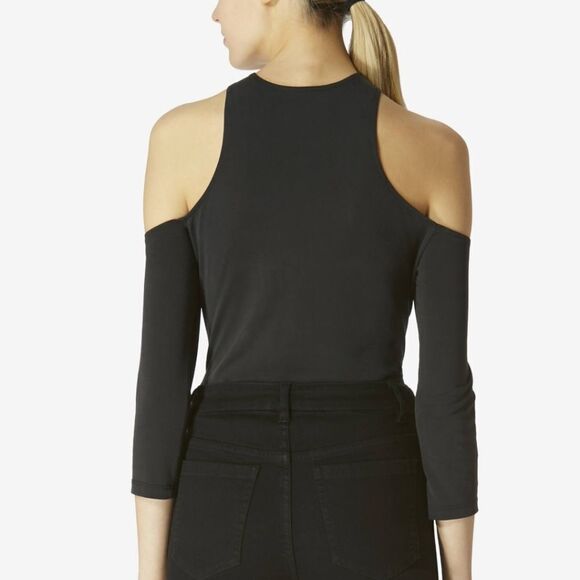 NWT Avec Les Filles Long Sleeve Cold Shoulder Bow Tie - Picture 7 of 12